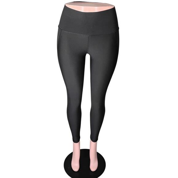 Old Navy Active Powerpress Leggings Black Small High Rise Go Dry Full Length - Picture 1 of 9